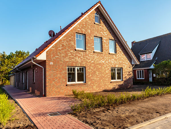 Vorderansicht der Ferienwohnung Langeoogzeit am Melkerpad